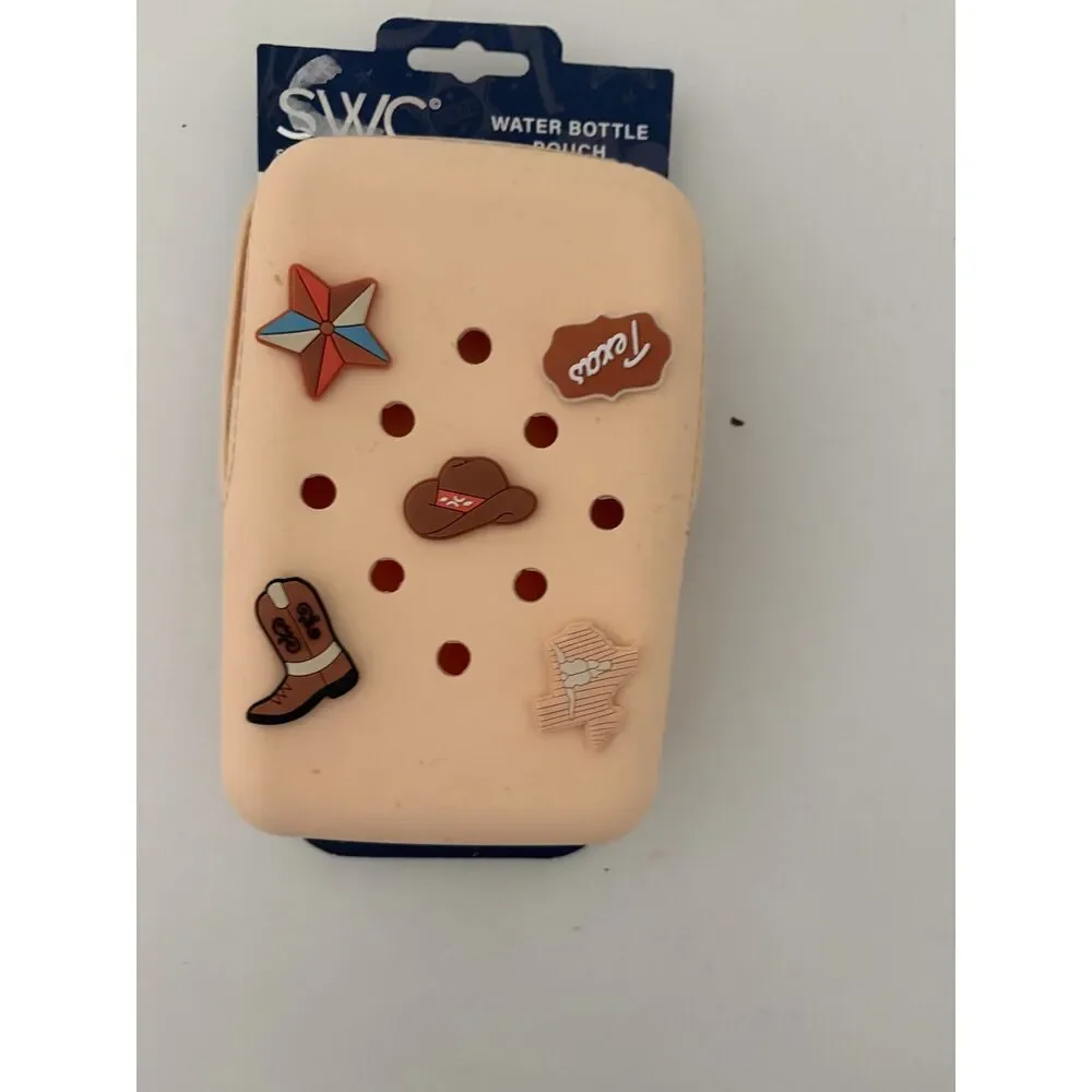 SWC water bottle pouch texas themed